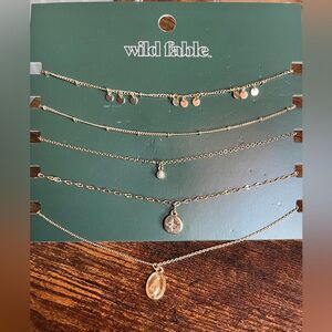 Wild Fable 5PCS Gold Necklace Set